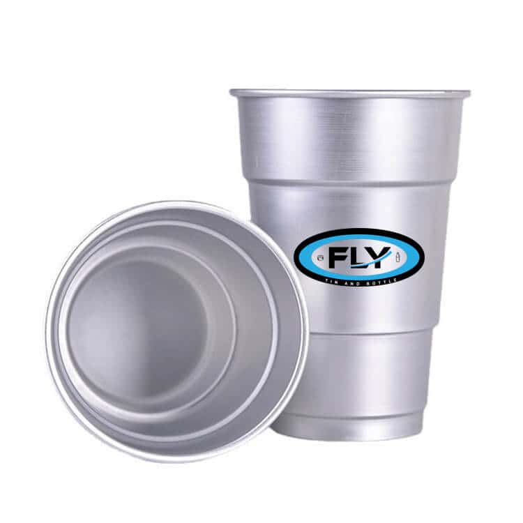 An aluminum solo cup which can be recycled forever, meant to