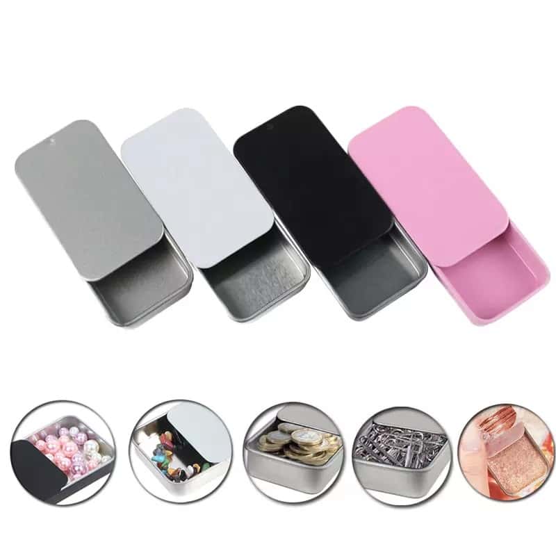  HEALLILY 36 Pcs Slide Tin Box Small Tins with Lids Lip Balm  Tins Cookie Tins Tin Cans with Lids Zyn Metal Can Metal Tins with Lids Case  Candy Tin Jewelry Xiaoxiang