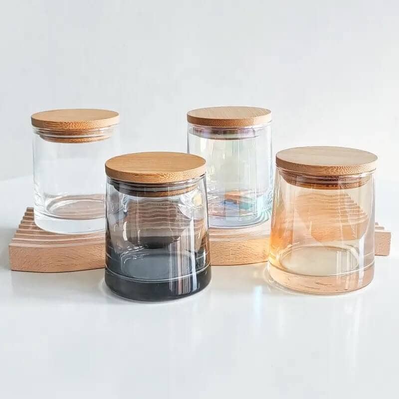 Clear Glass Jars With Airtight Aluminium Lids Perfect for Candlemaking,  Storage, DIY Beauty and Gifting Heat-resistant, Refillable 