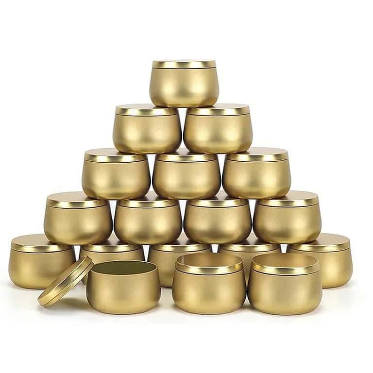 Gold Candle Tins Wholesale | Gold Candle Tins | FLYTINBOTTLE