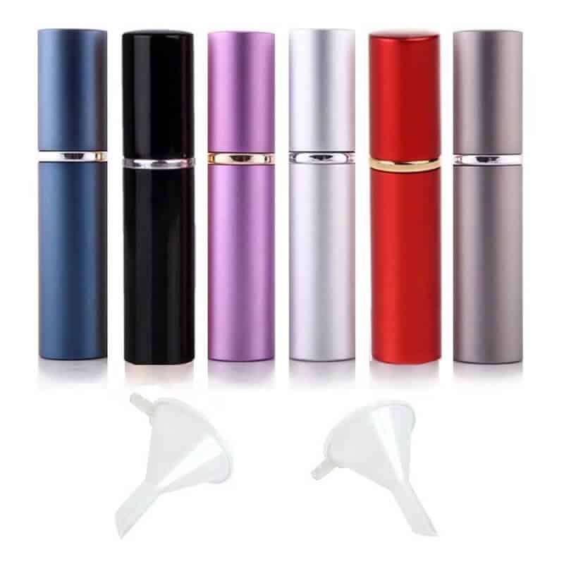7Pcs 10ml Mini Refillable Travel Portable Perfume Atomizer Bottle Spray  Pump Case 