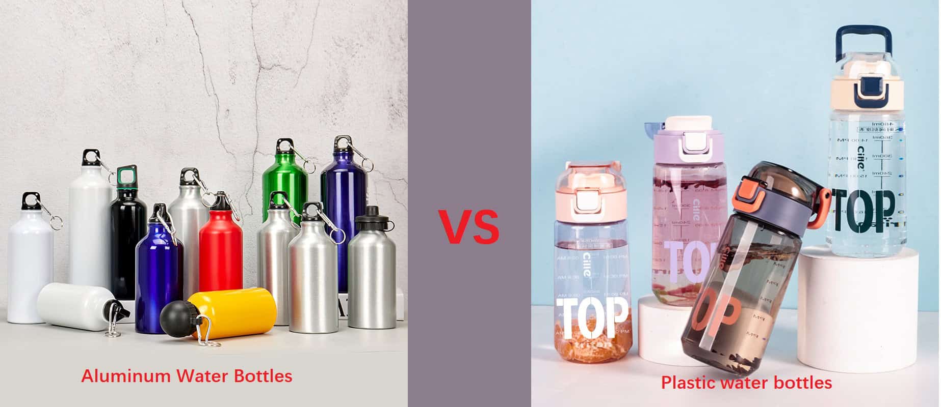 Aluminum vs Plastic Water Bottle - flytinbottle